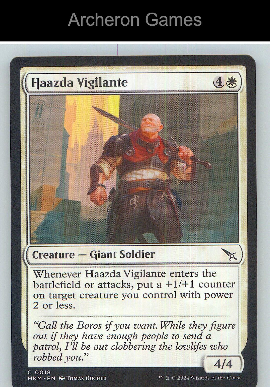 Haazda Vigilante MKM 18 C MTG Card NM/EX+