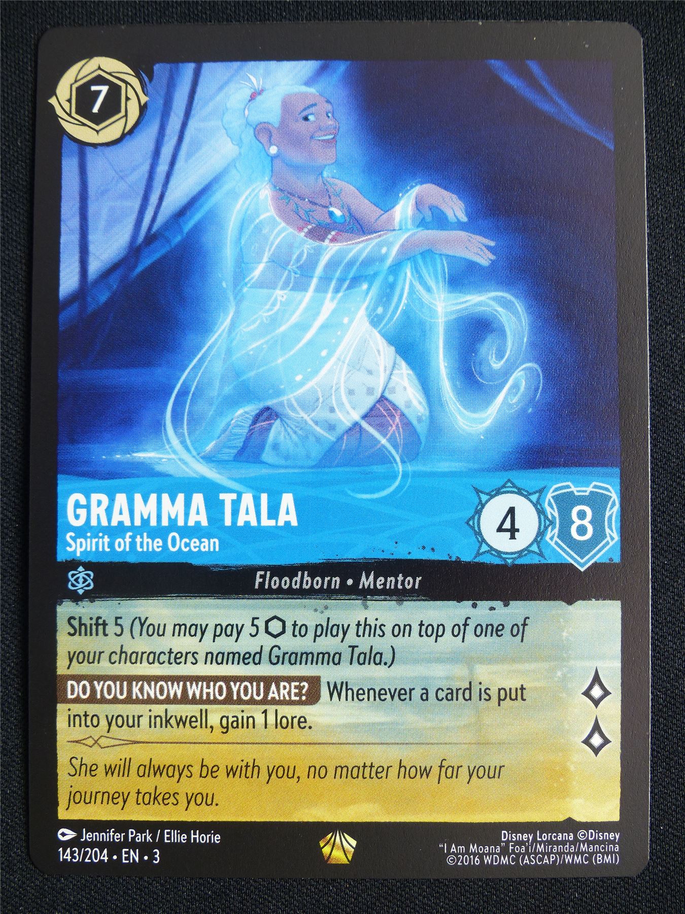 Gramma Tala Spirit of the Ocean 143/204 - Lorcana Card #4ZI