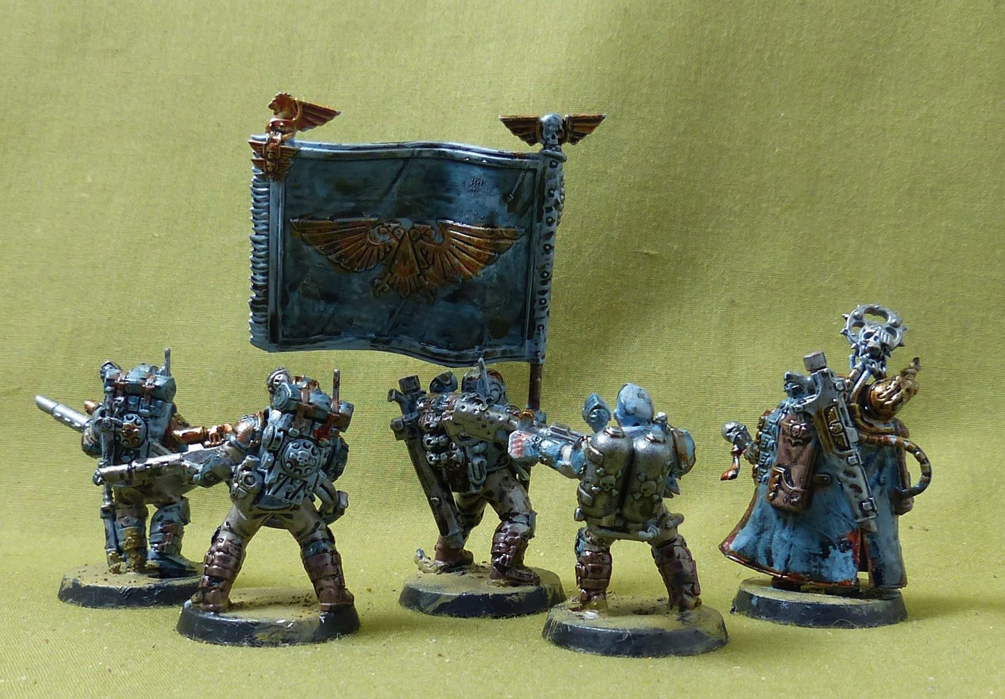 Tempestus Scions Command Squad painted - Astra Militarum - Warhammer 40K #2XS