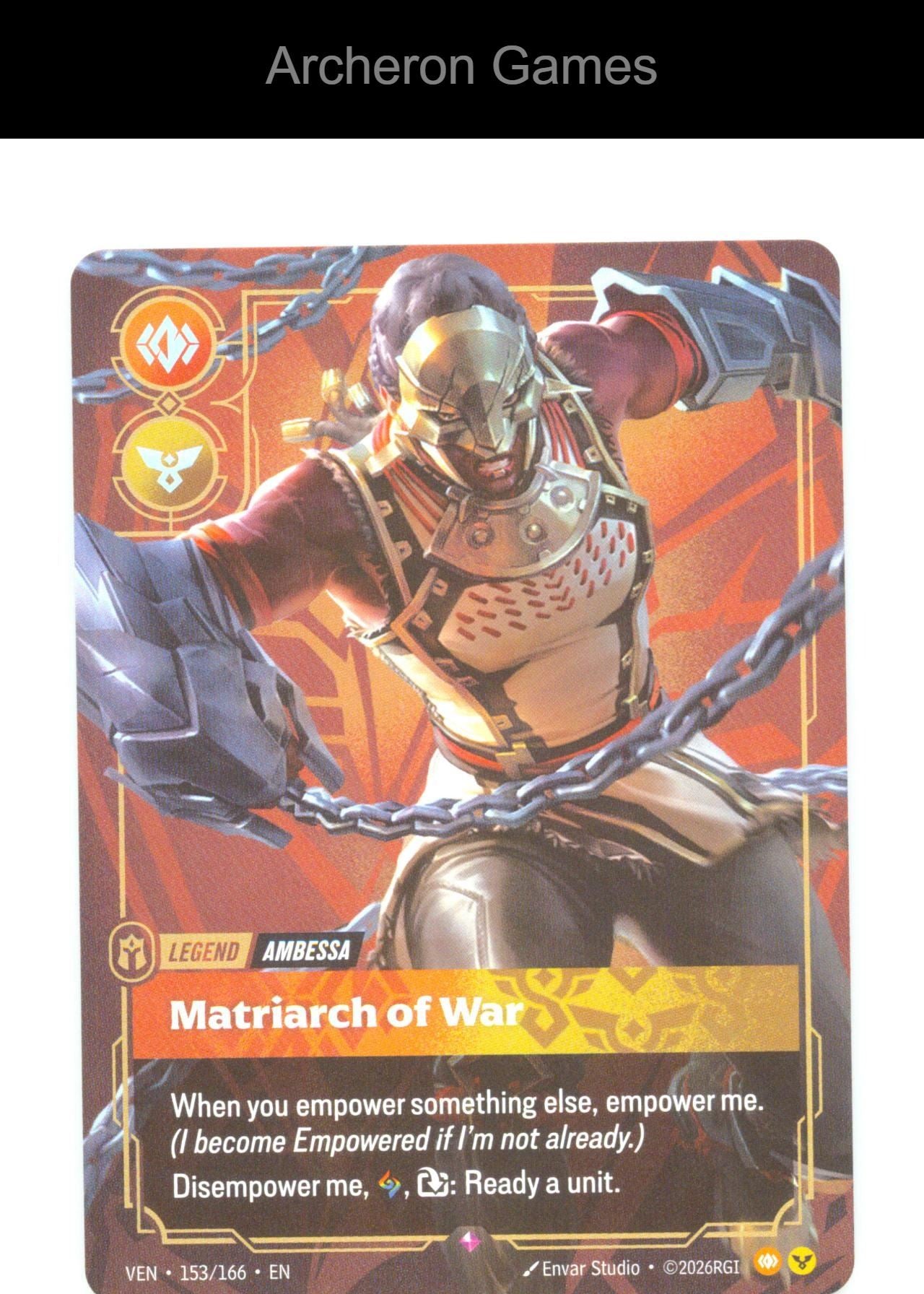 Ambessa - Matriarch of War VEN 153/166 R Vendetta Riftbound Card Foil