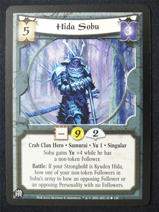 Hida Sobu - WoE - Legend of the Five Rings L5R Card #TZ