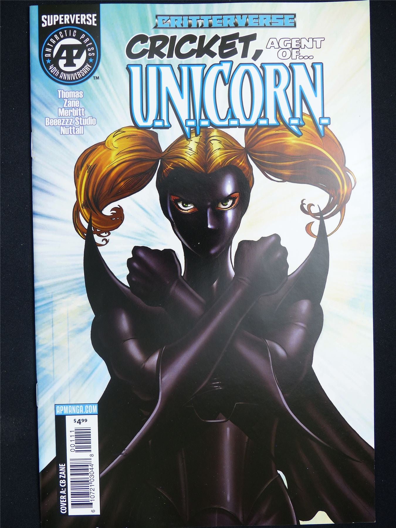 CRICKETVERSE Presents #1 Agent of Unicorn - B&B Jan 2026 Antarctic Press Comic #1EM