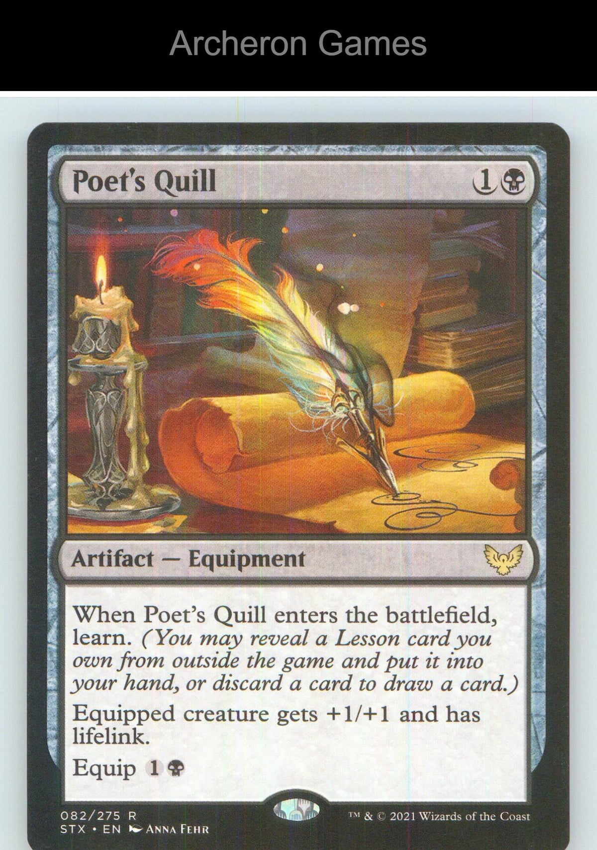 Poet's Quill STX 82 R MTG Card NM/EX+