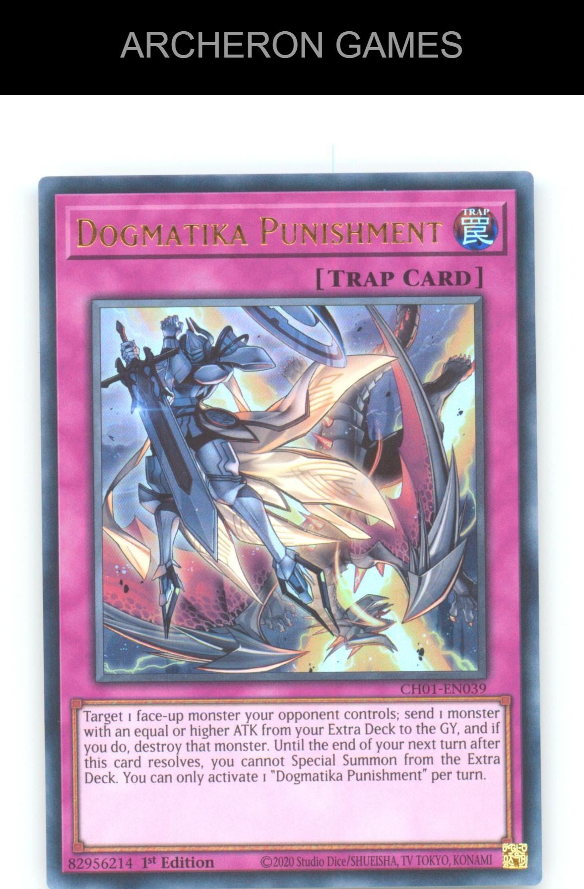 Dogmatika Punishment Ultra Rare YUGIOH Card 1st Edition
