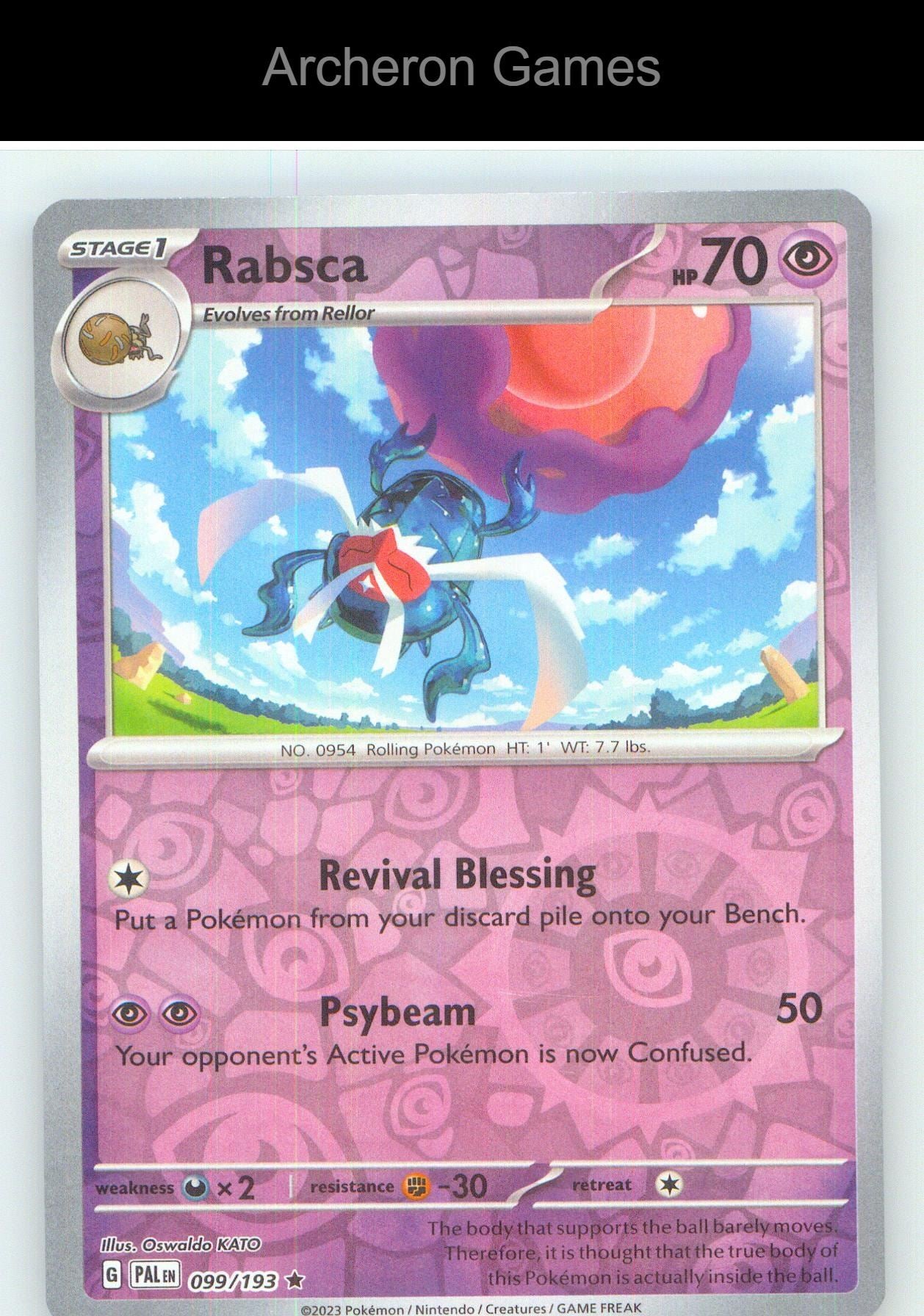 Pokemon Card Rabsca PAL 099/193 R Paldea Evolved Reverse Holo