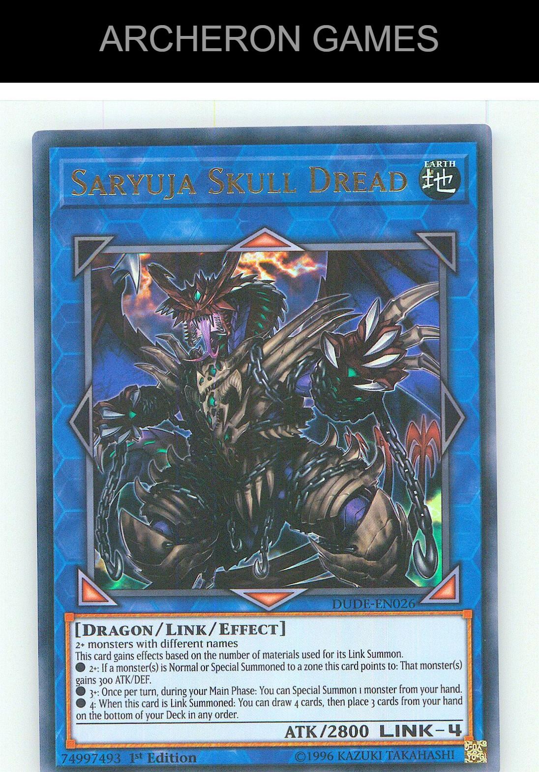 Saryuja Skull Dread Ultra Rare YUGIOH Card 1st Edition