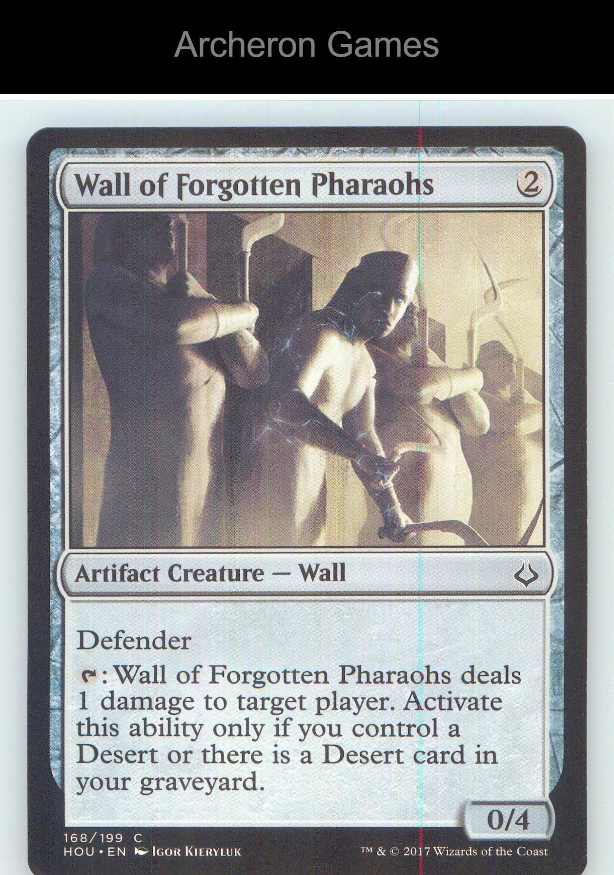 Wall of Forgotten Pharaohs HOU 168 C MTG Card NM/EX+