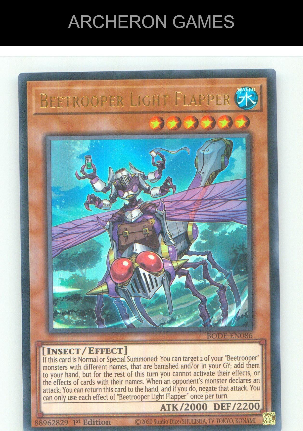 Beetrooper Light Flapper UR YUGIOH Card 1st Edition