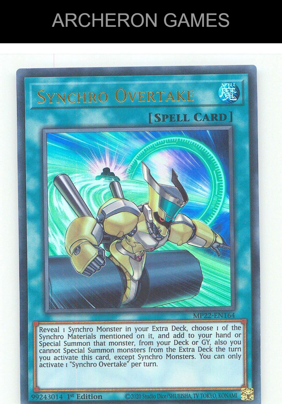 Synchro Overtake Ultra Rare YUGIOH Card 1st Edition