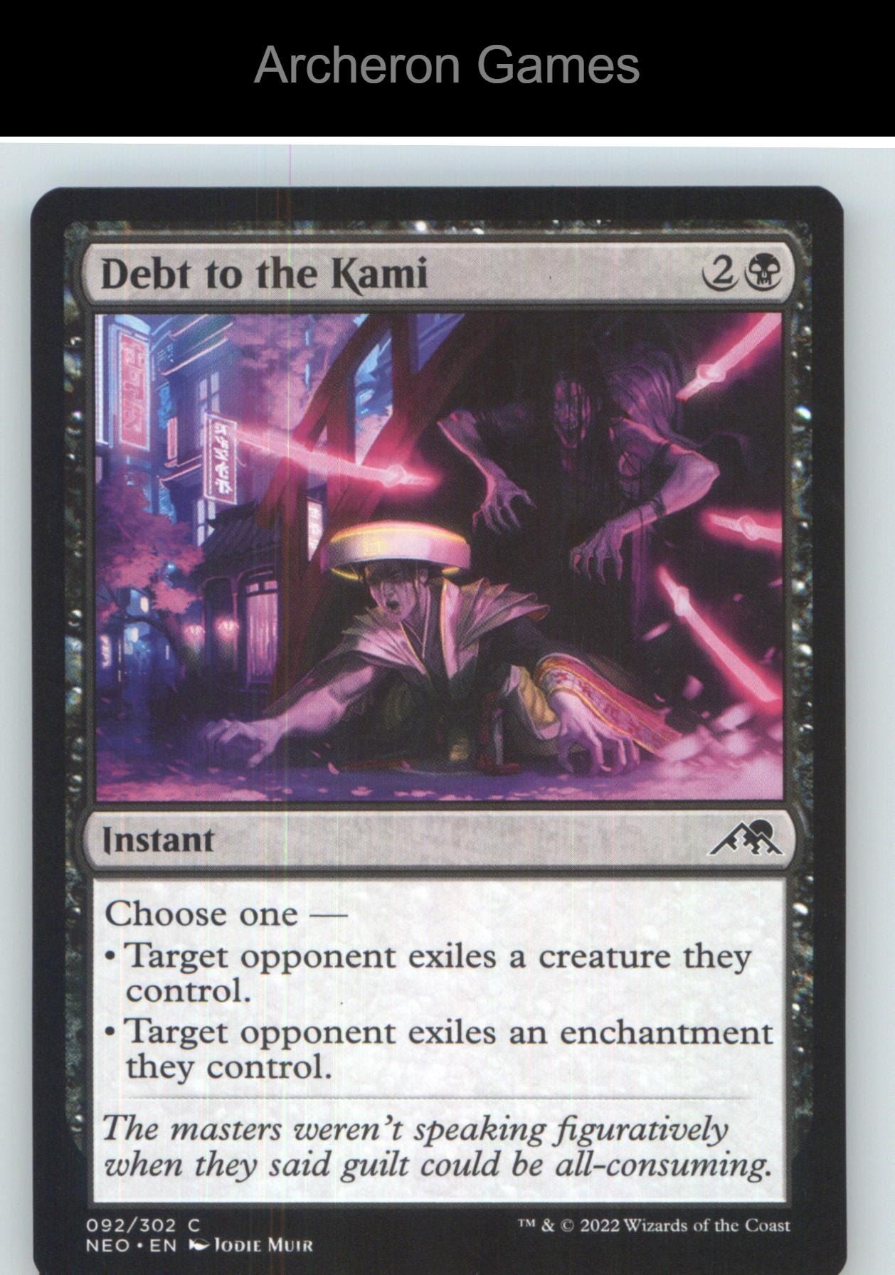 Debt to the Kami NEO 92 C MTG Card NM/EX+
