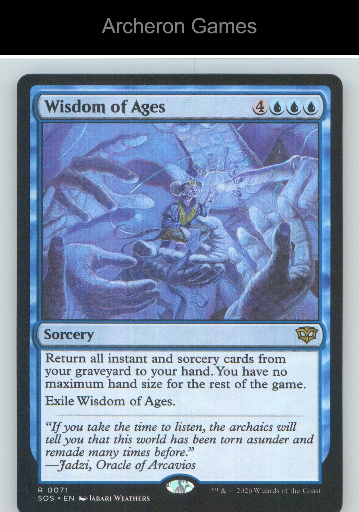 Wisdom of Ages SOS 71 R MTG Card NM/EX+