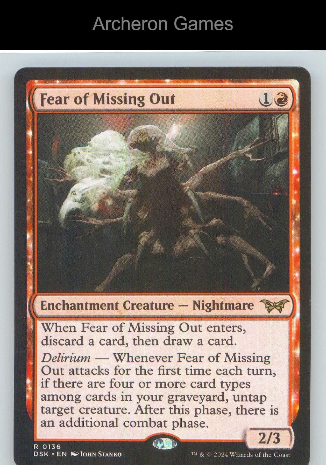 Fear of Missing Out DSK 136 R MTG Card NM/EX+