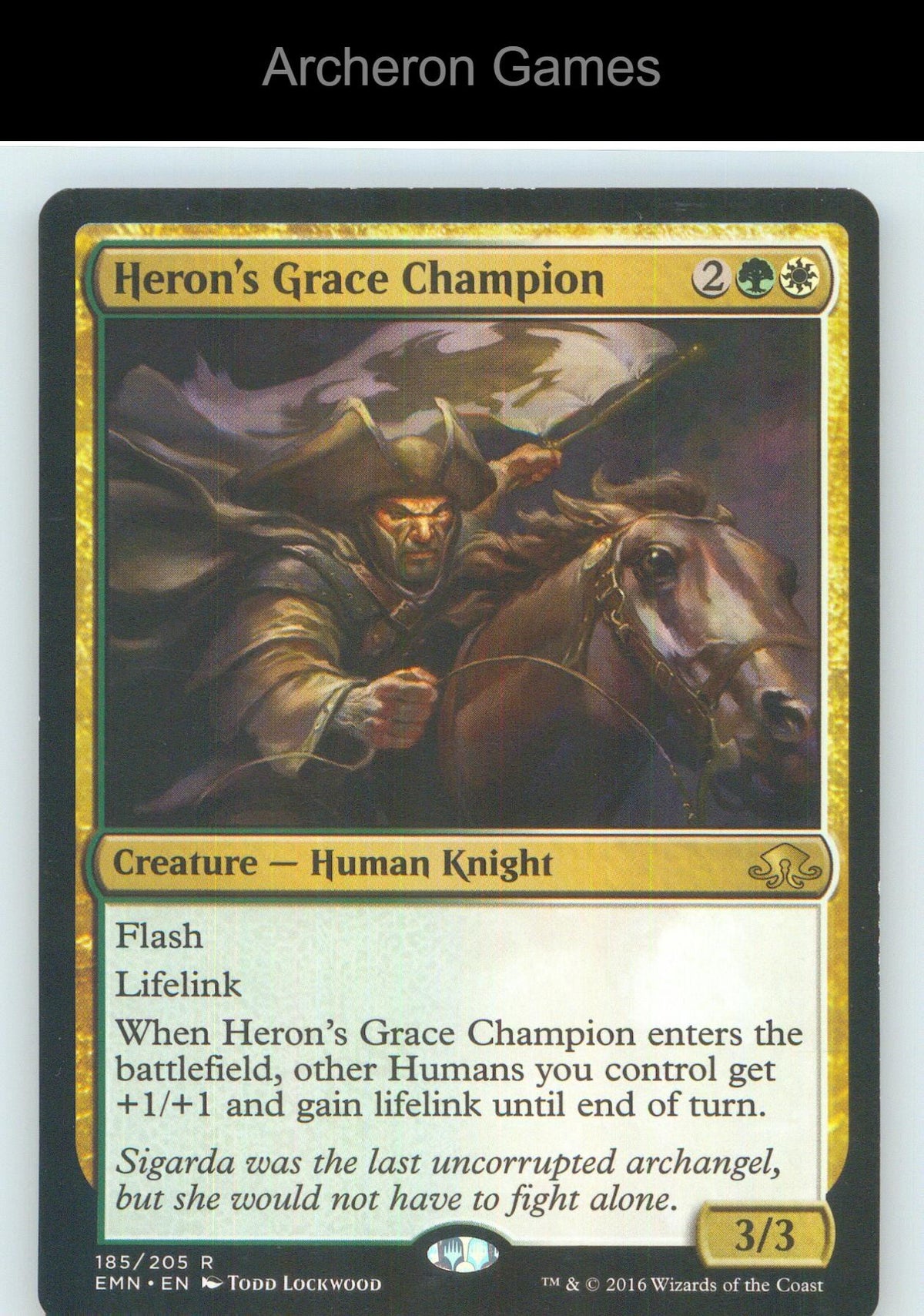 Heron's Grace Champion EMN 185 R MTG Card NM/EX+