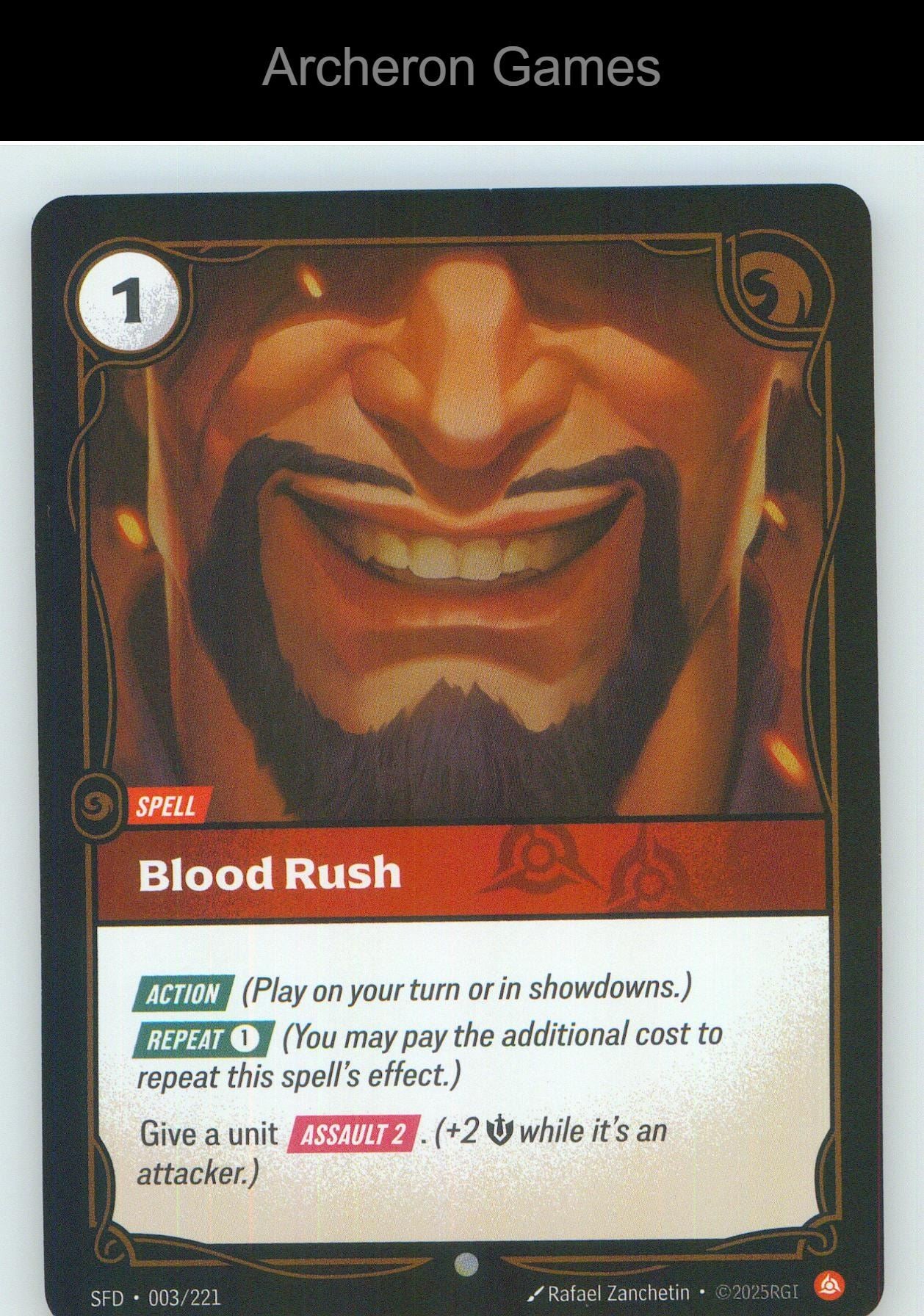 Blood Rush SFD 003/221 C Spiritforged Riftbound Card