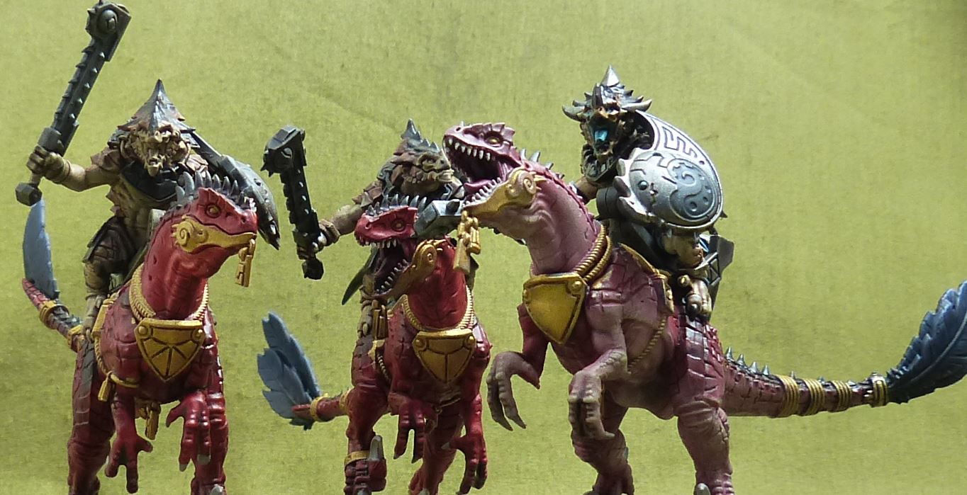 Aggradon Lancers painted - Seraphon - Warhammer AoS #YK