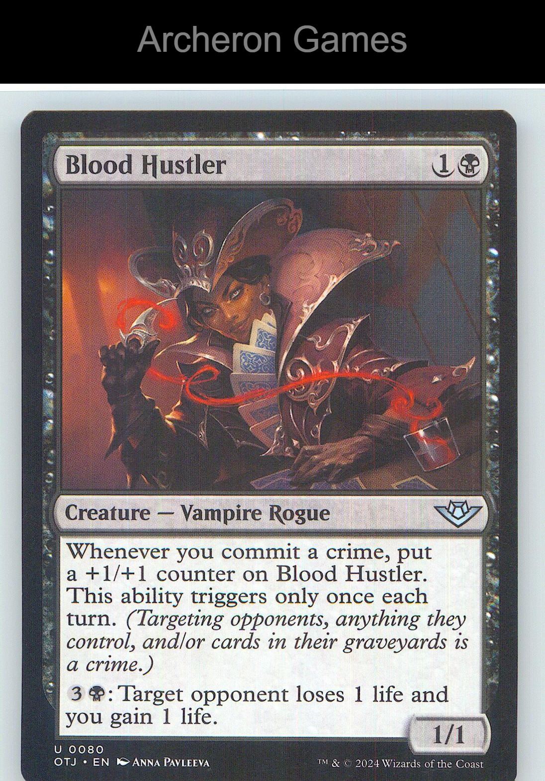 Blood Hustler OTJ 80 UC MTG Card NM/EX+