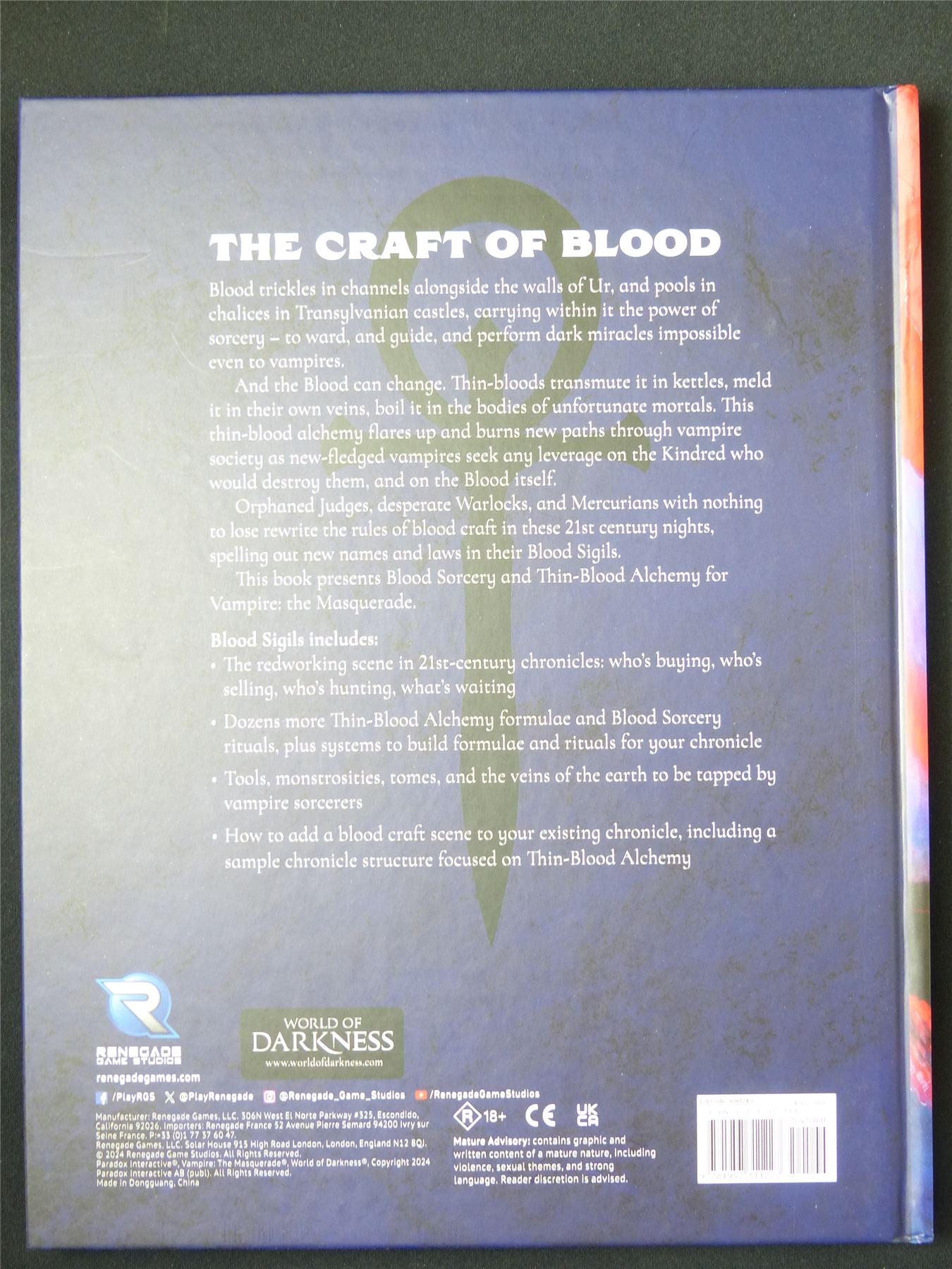 Vampire the Masquerade: Blood Sigil - WoD Roleplay Book Hardback #17F