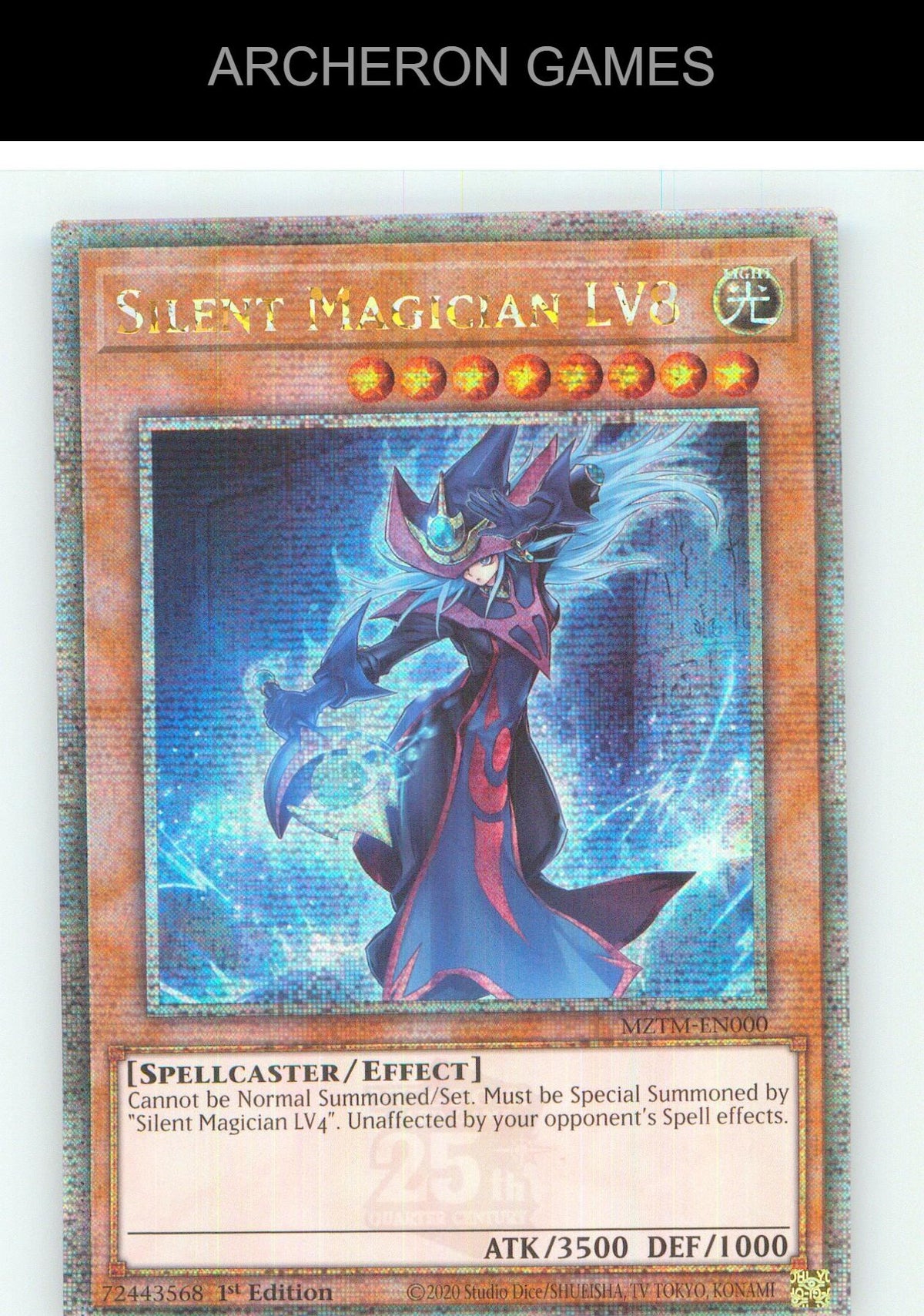 Silent Magician LV8 Quarter Century Secret Rare YUGIOH Card 1st Edition