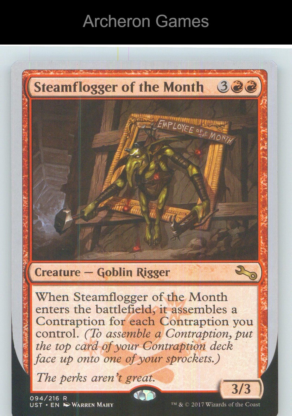 Steamflogger of the Month UST 94 R MTG Card NM/EX+