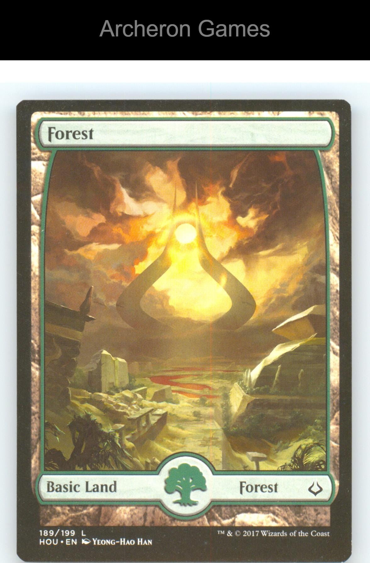 Forest (189) - Full Art HOU 189 Land MTG Card Hour of Devastation