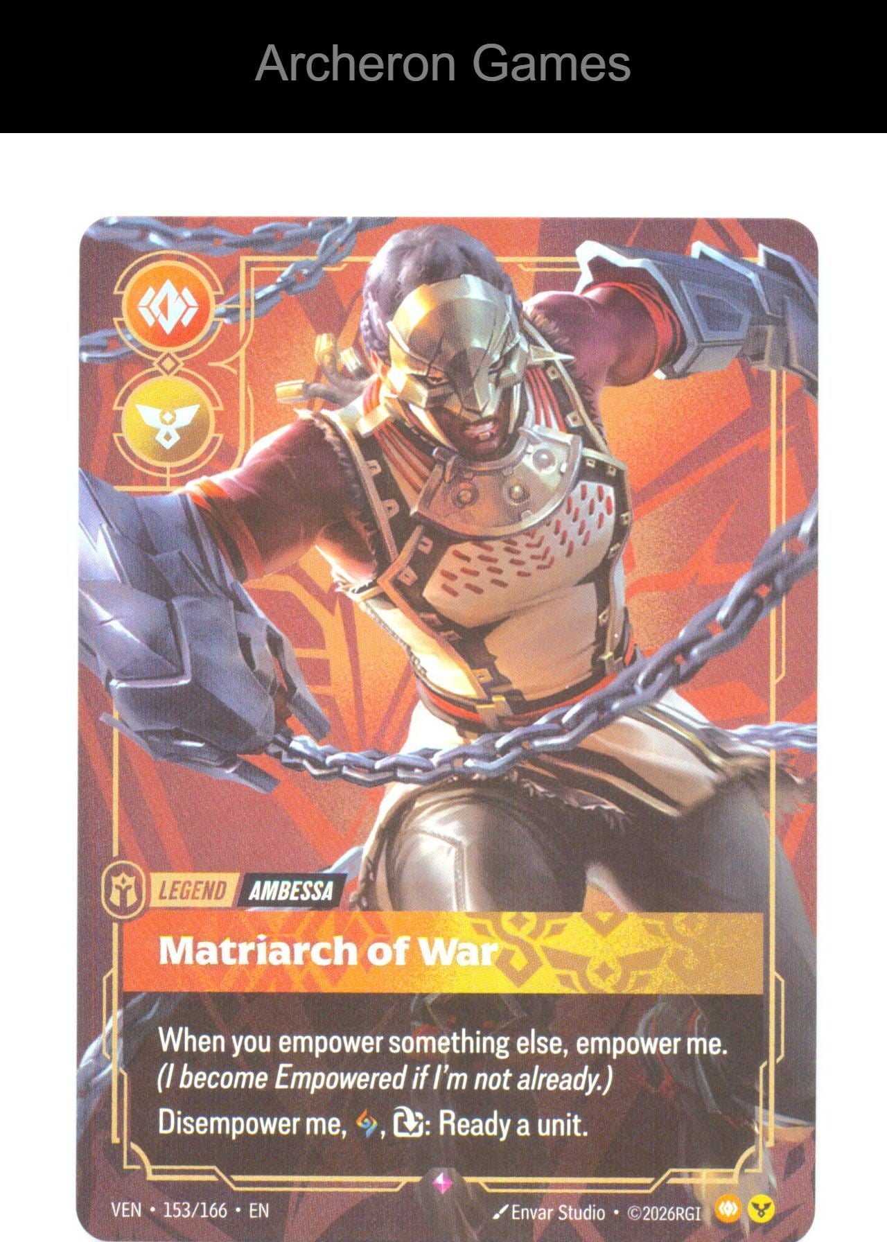 Ambessa - Matriarch of War VEN 153/166 R Vendetta Riftbound Card Foil