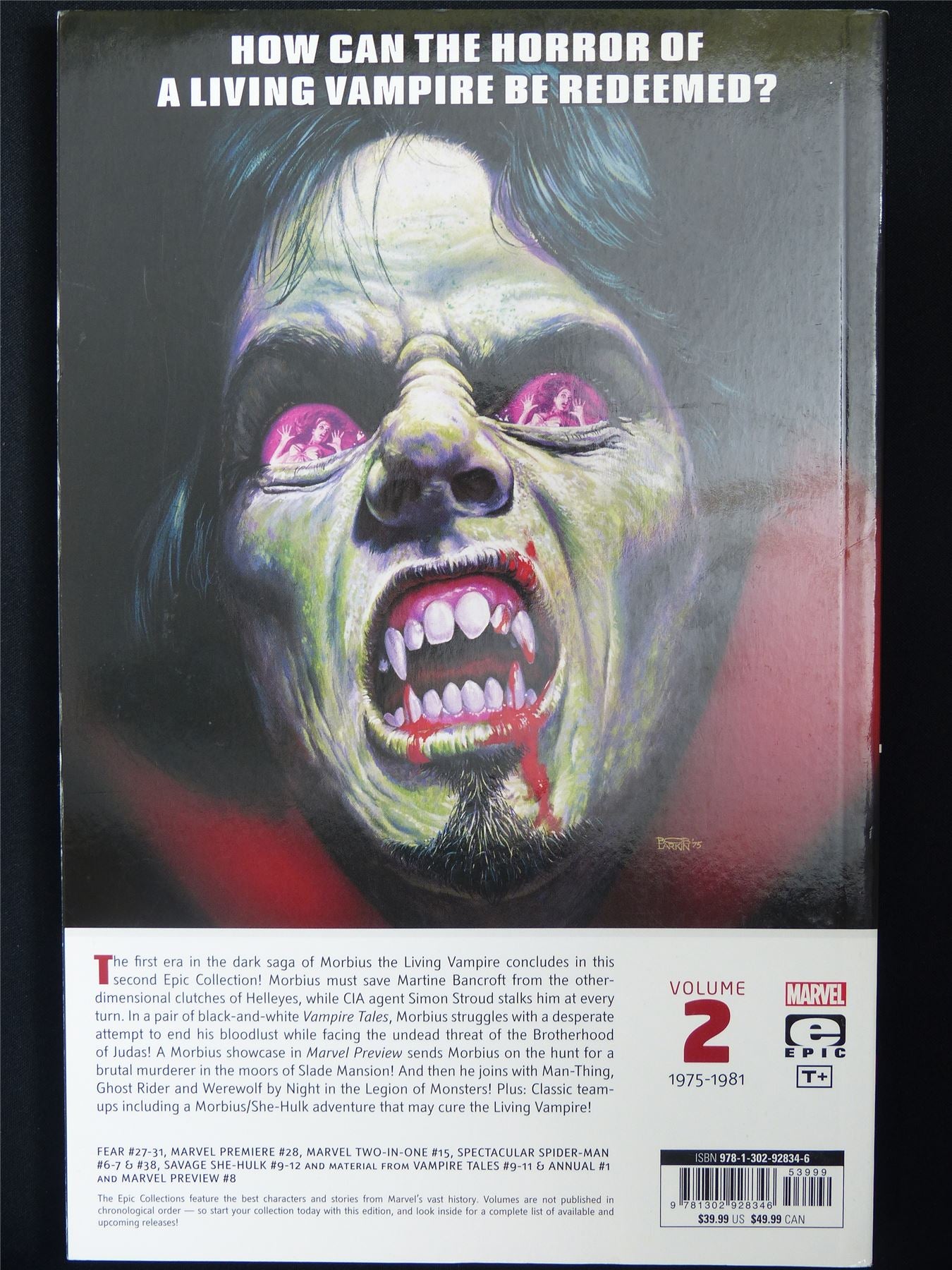 Morbius: The End of a Living Vampire - Epic Collection Volume 2 - Marvel Graphic Softback #33N