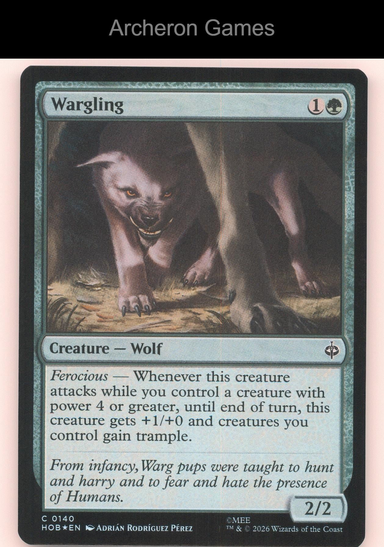 Wargling HOB 140 C MTG Card The Hobbit