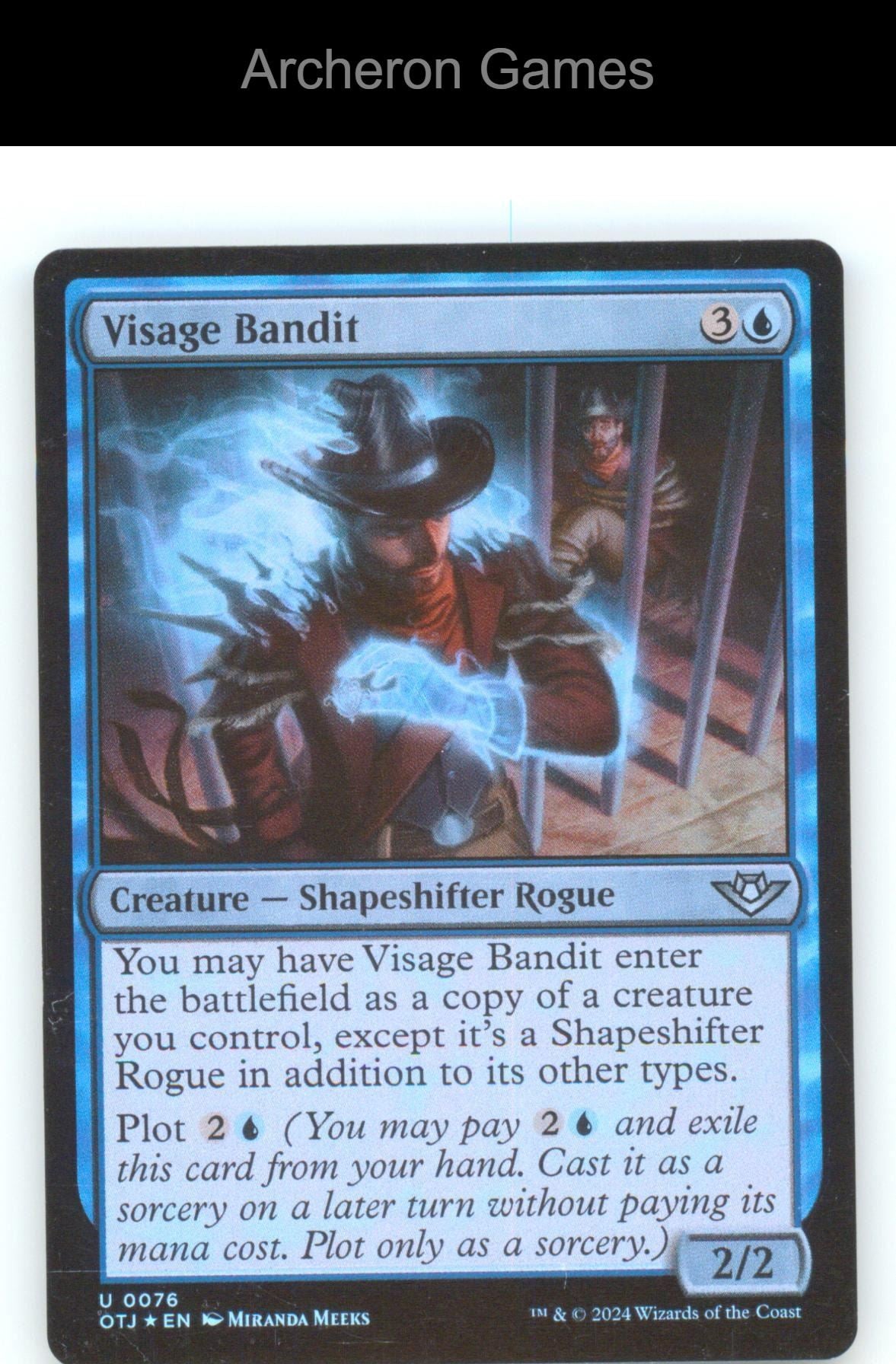 Visage Bandit OTJ 76 UC MTG Card Outlaws of Thunder Junction Foil