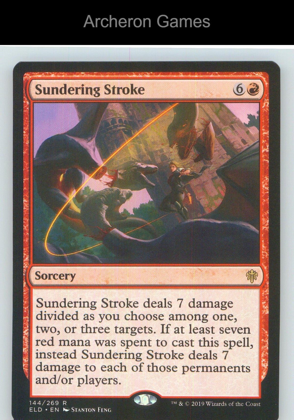 Sundering Stroke ELD 144 R MTG Card NM/EX+