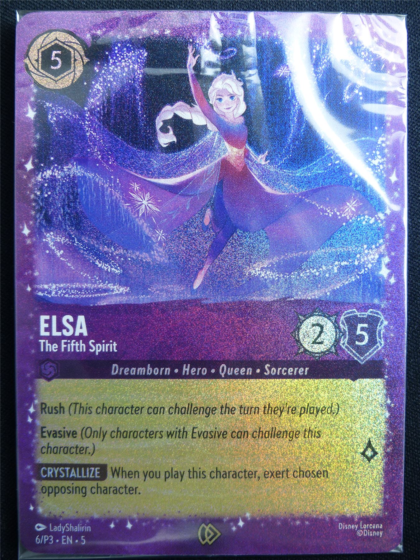 Elsa The Fifth Spirit 6/P3 Foil sealed - Lorcana Card #31A