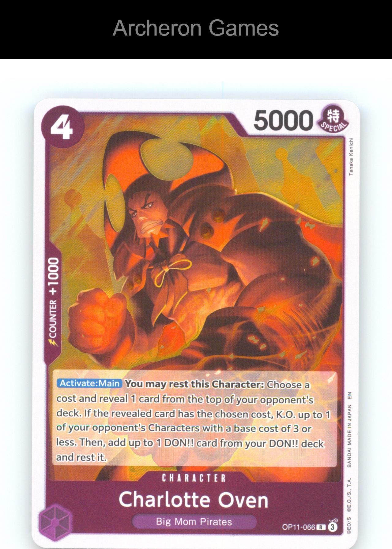 Charlotte Oven OP11-066 R One Piece Card NM/EX+ Foil