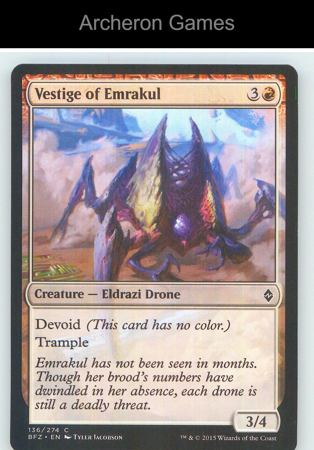 Vestige of Emrakul BFZ 136 C MTG Card NM/EX+