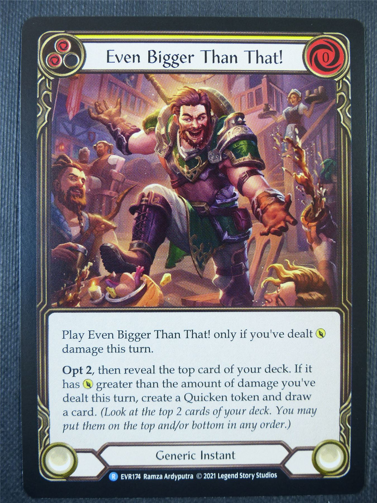 Even Bigger Than That! Yellow - 1st ed Everfest - Flesh & Blood Card #6IN