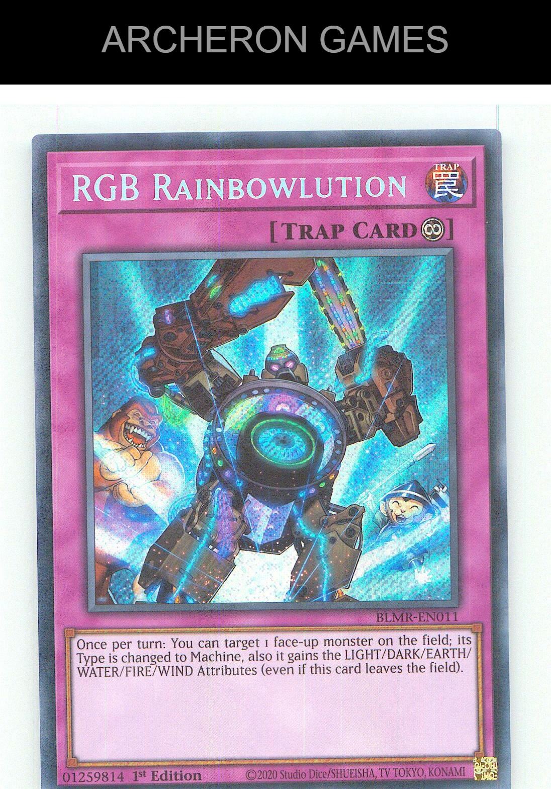 RGB Rainbowlution SEC YUGIOH Card 1st Edition