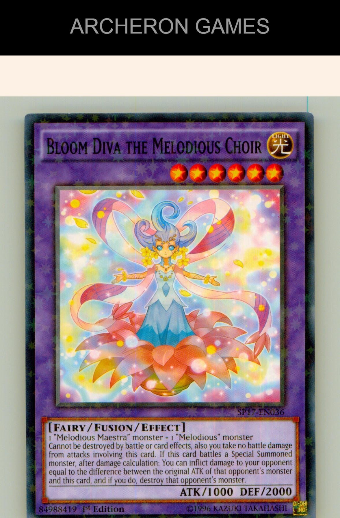Bloom Diva the Melodious Choir (Starfoil) Starfoil Rare YUGIOH Card 1st Edition