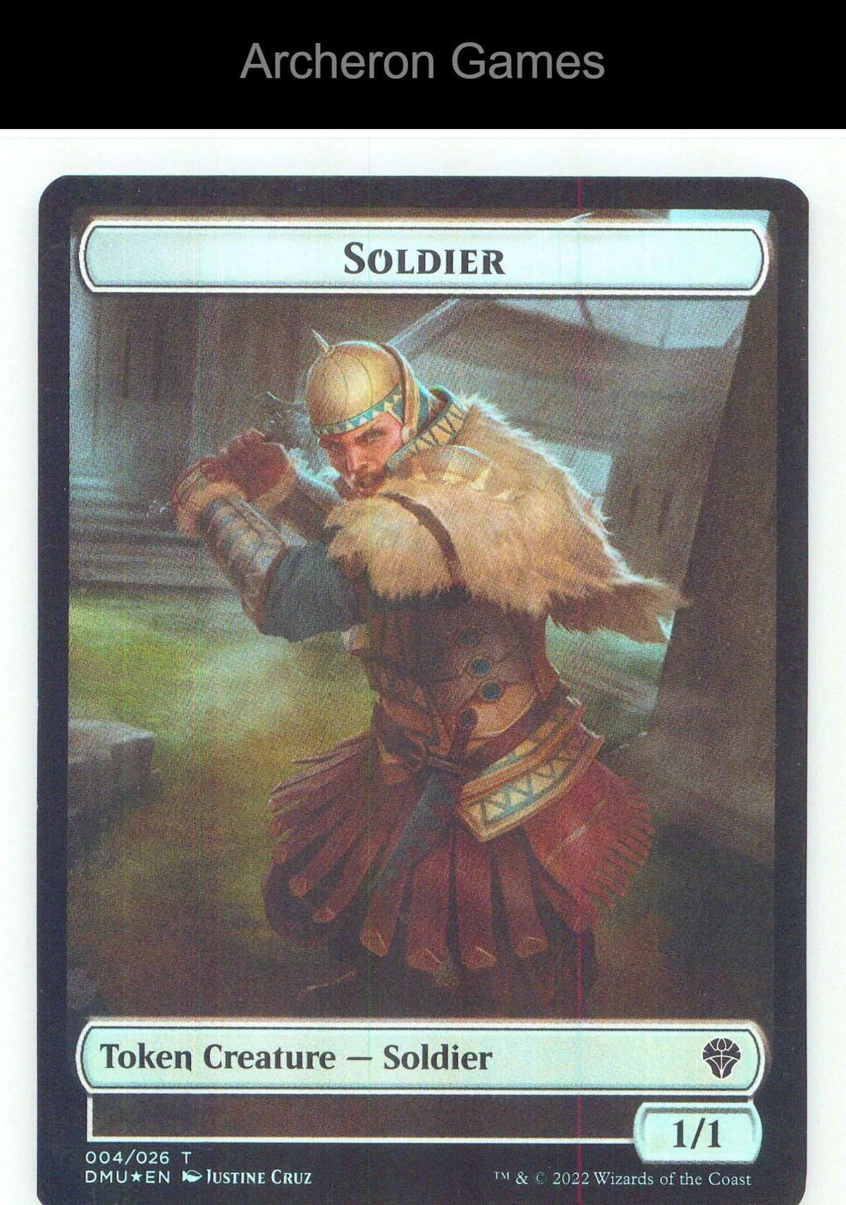 Soldier // Ornithopter Double-Sided Token DMU 4 // 22 Token MTG Card NM/EX+ Foil