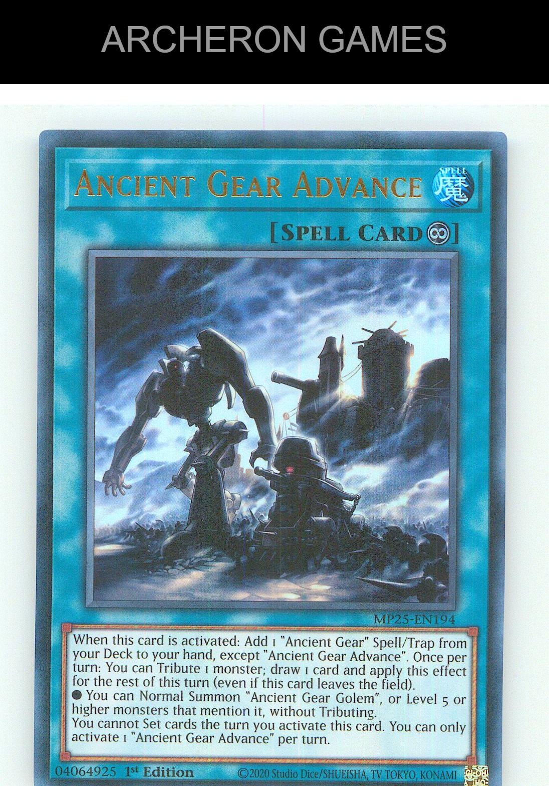 Ancient Gear Advance Ultra Rare YUGIOH Card 1st Edition