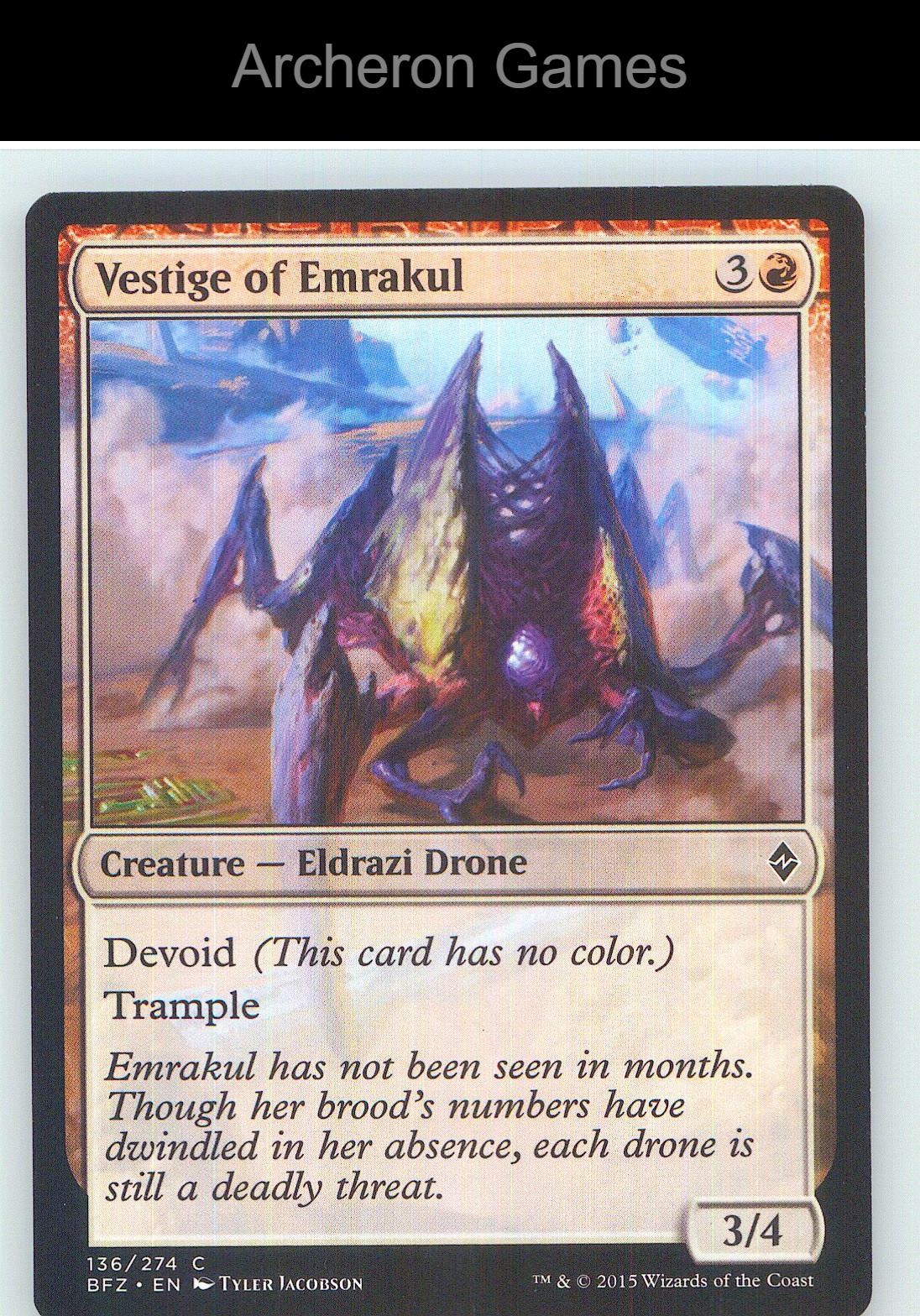 Vestige of Emrakul BFZ 136 C MTG Card NM/EX+