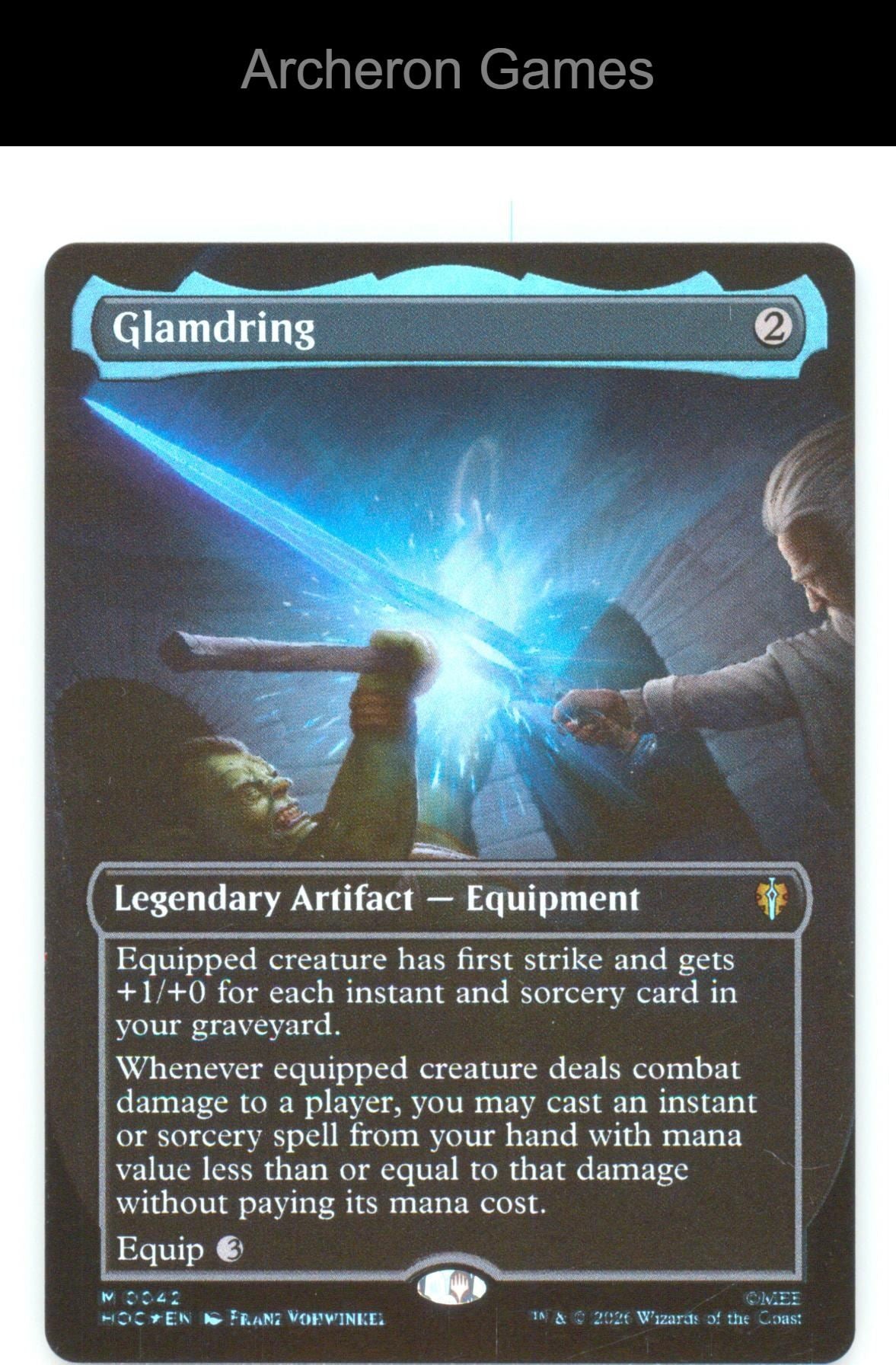 Glamdring (Borderless) HOC 42 Mythic MTG Card The Hobbit: Eternal-Legal FOIL