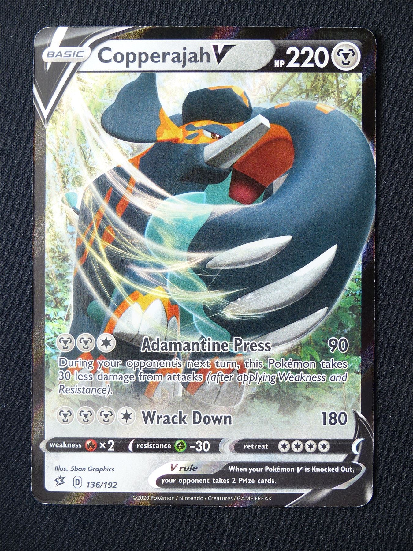 Copperajah V 136/192 Holo - Pokemon Card #6XQ