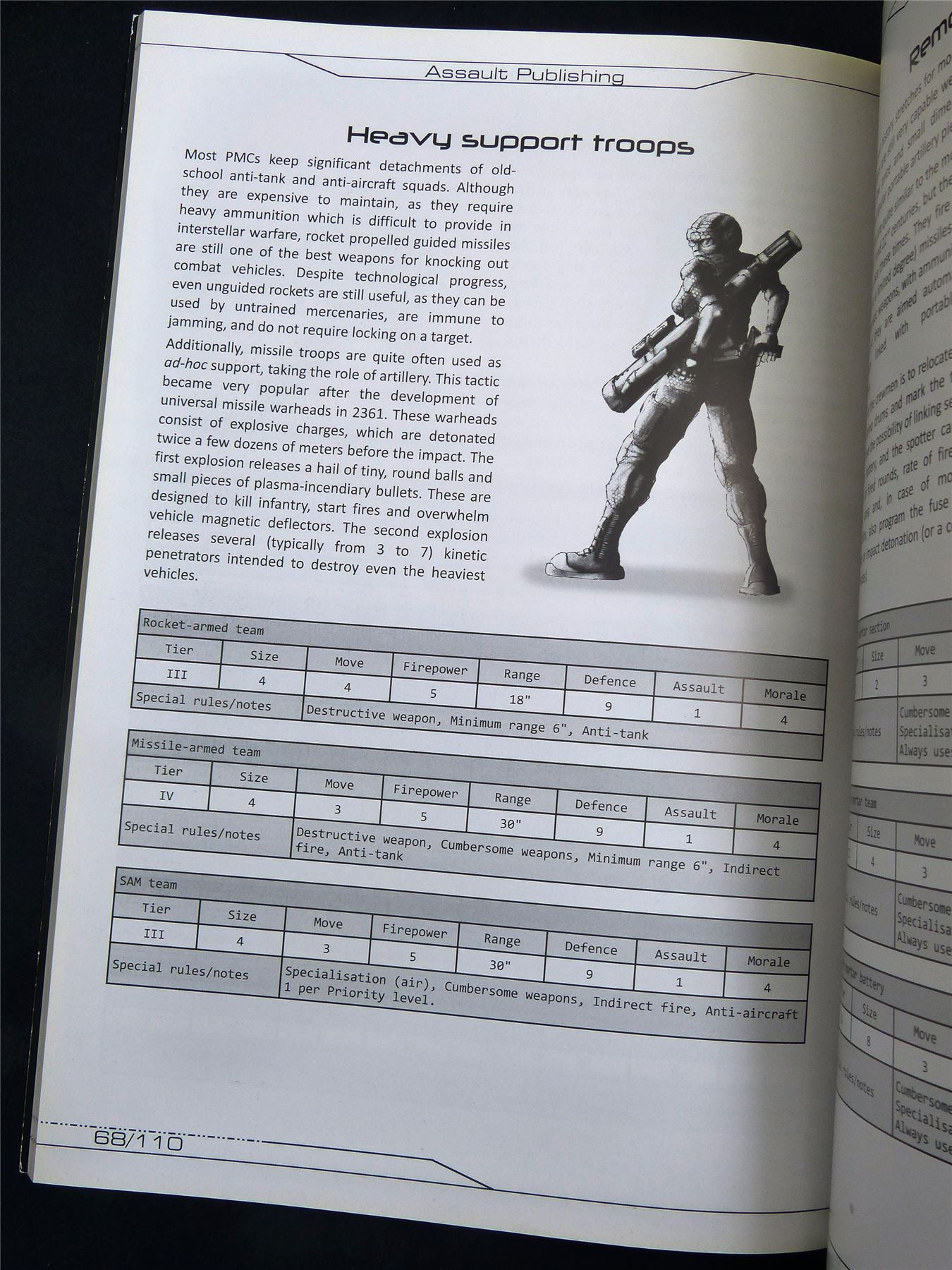 Assault Publishing PMC 2640: Sci-Fi Miniatures Wargame - Rulebook Softback #2UH