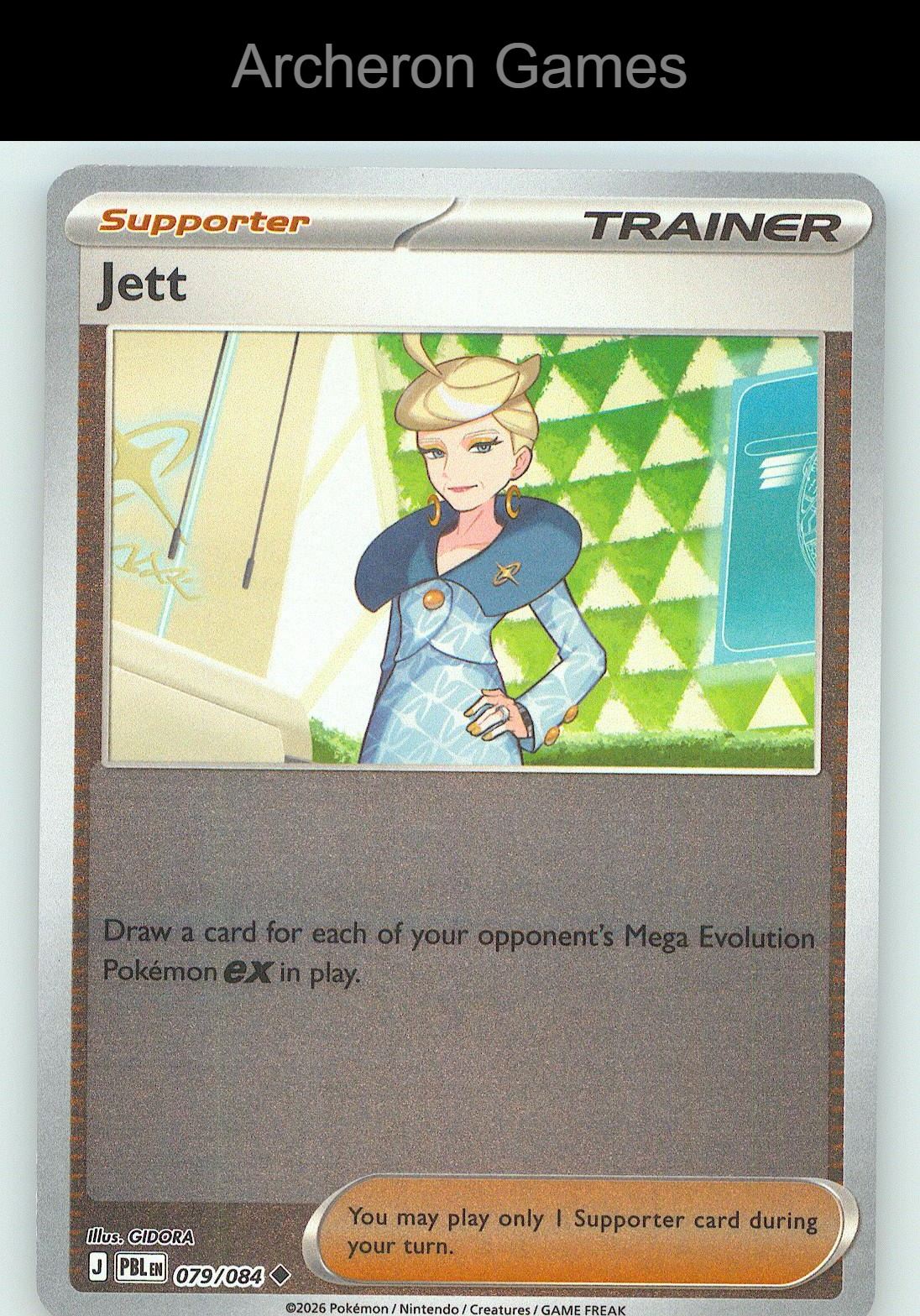 Pokemon Card Jett ME05 079/084 UC Pitch Black Reverse Holo