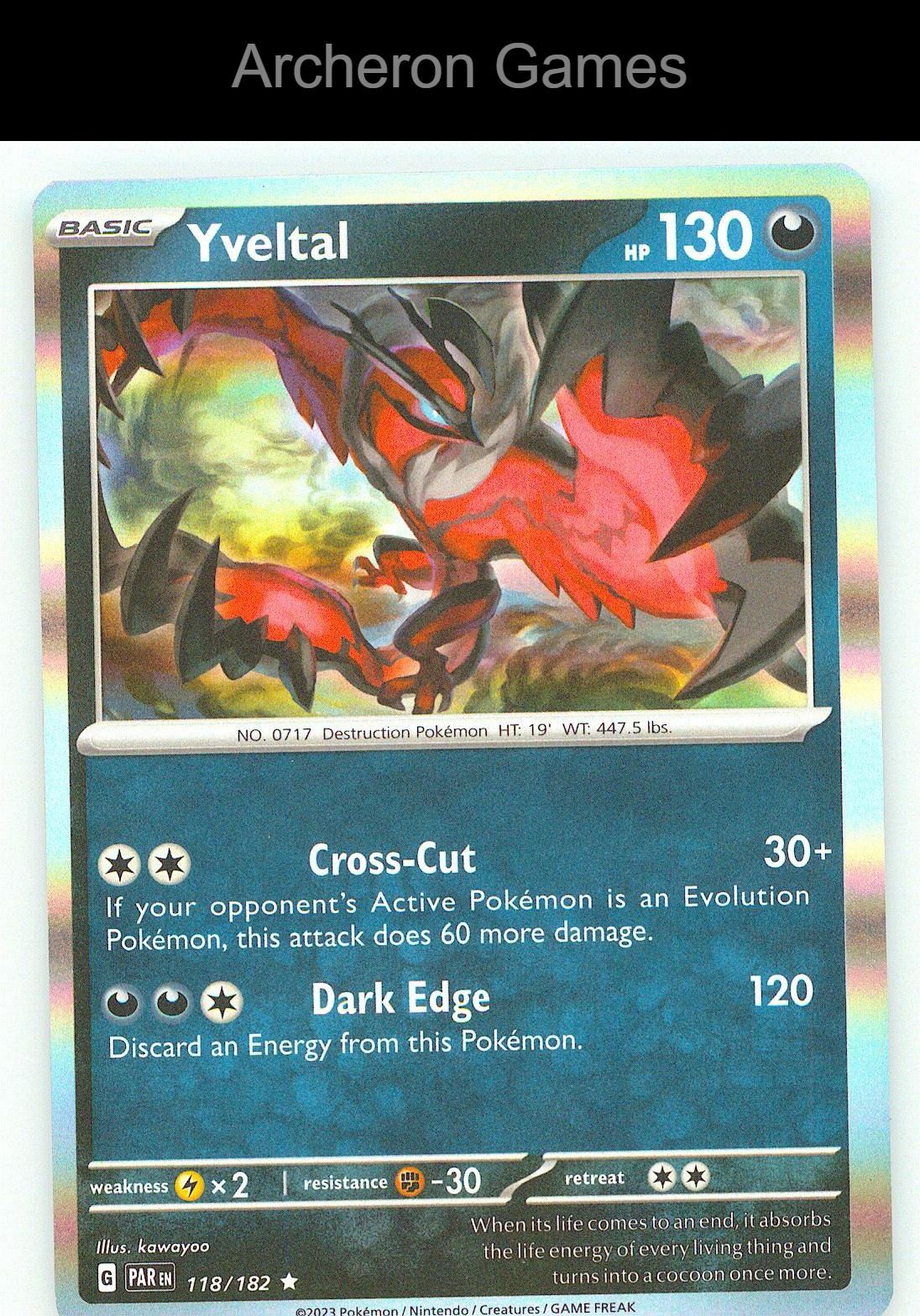 Pokemon Card Yveltal - Darkrai Deck BA24 118/182 R Battle Academy 2024
