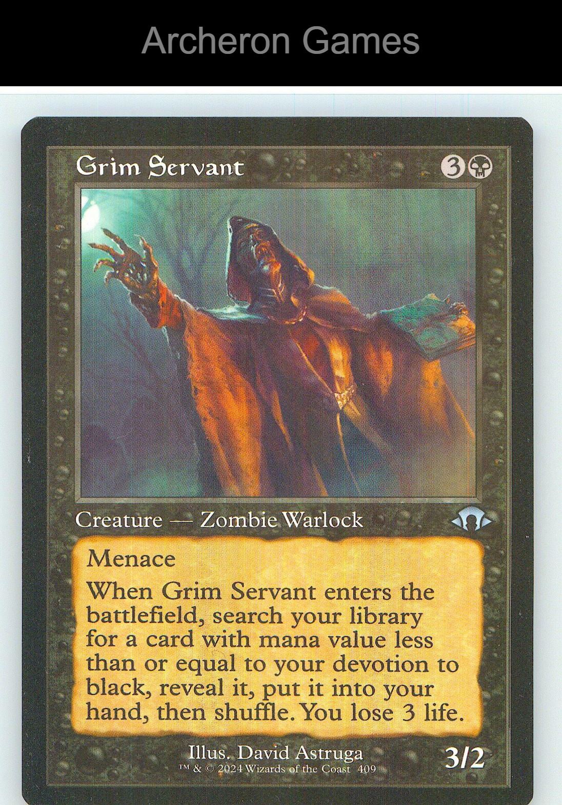 Grim Servant (Retro Frame) MH3 409 UC MTG Card NM/EX+