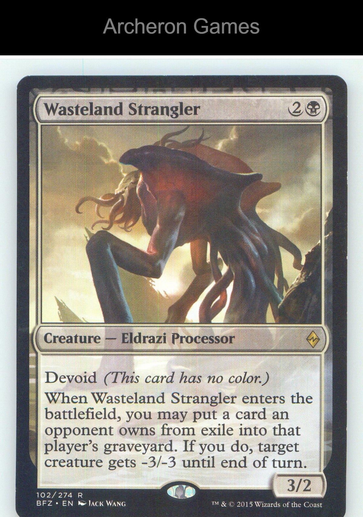 Wasteland Strangler BFZ 102 R MTG Card NM/EX+
