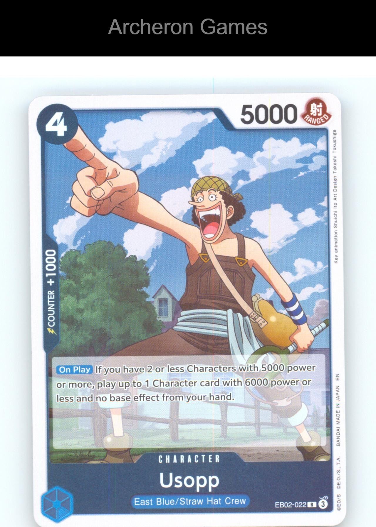 Usopp EB02-022 R One Piece Card NM/EX+ Foil