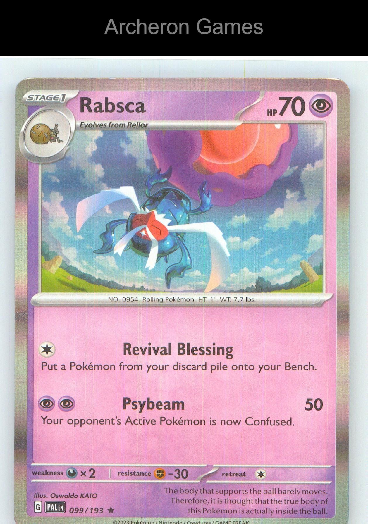 Pokemon Card Rabsca PAL 099/193 R Paldea Evolved Holo