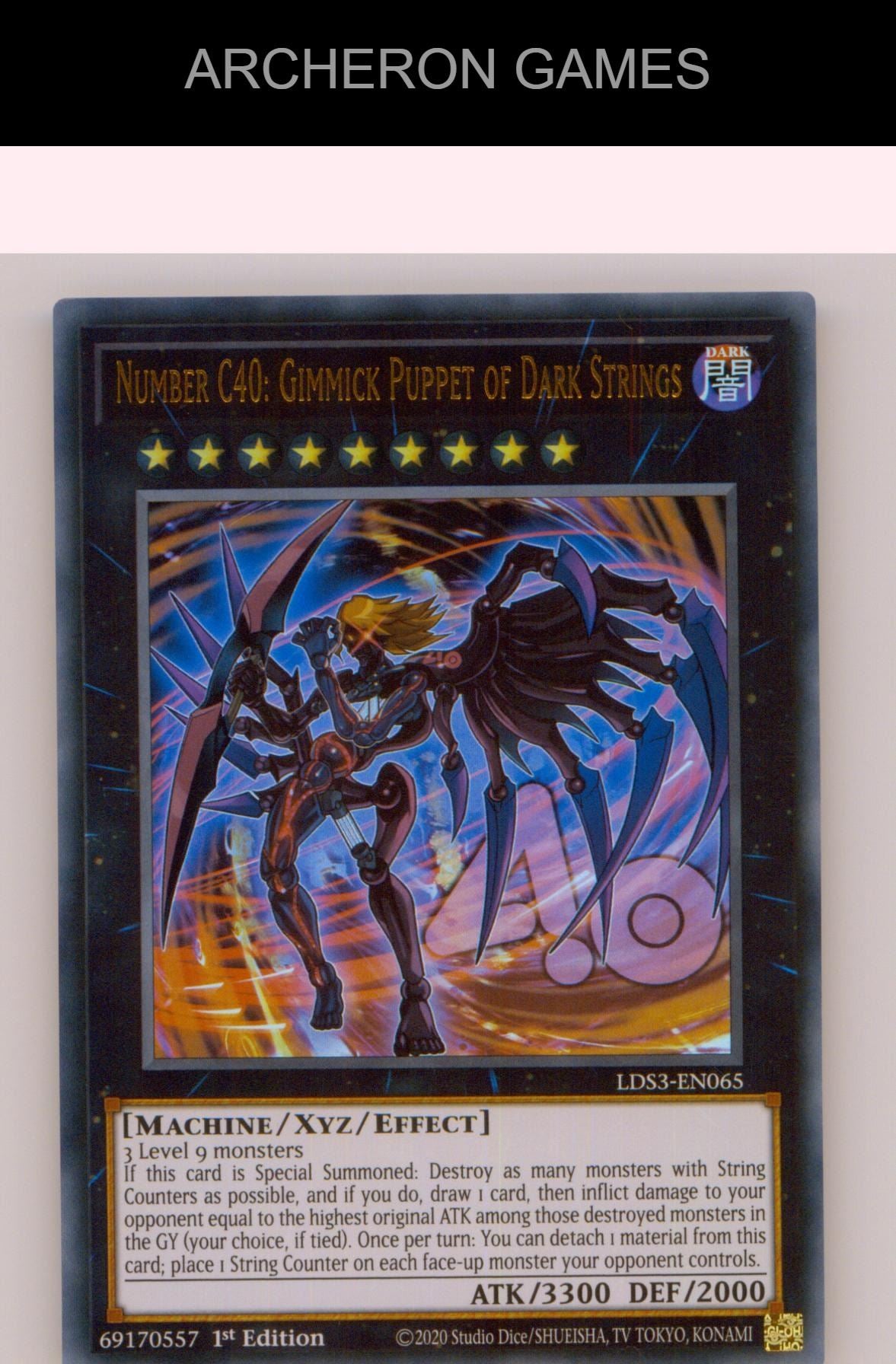Number C40: Gimmick Puppet of Dark Strings (Red) YUGIOH Card 1st Edition