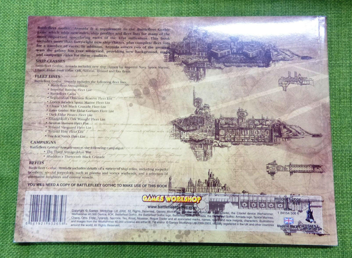 Battlefleet Gothic - Armada Battlefleets for the 41st Millennium Softback Book 2004 - Warhammer AoS 40k #8Y
