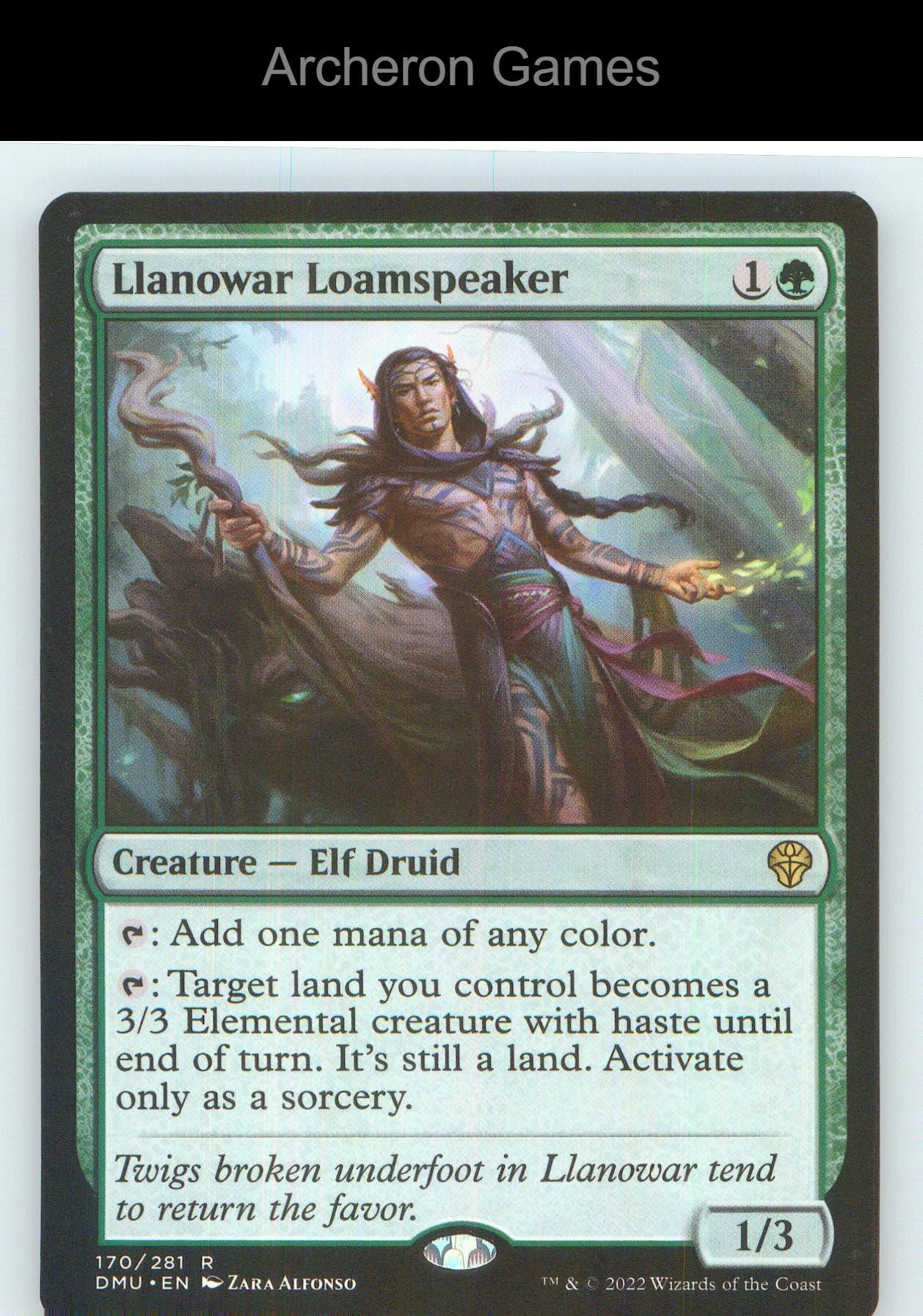 Llanowar Loamspeaker DMU 170 R MTG Card NM/EX+